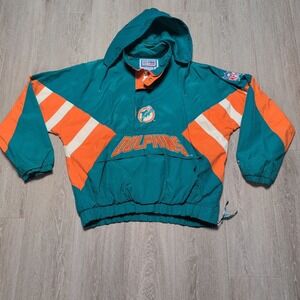 Vintage 90s Pro Line Starter Miami Dolphins Pullover Anorak Jacket Mens Large‎